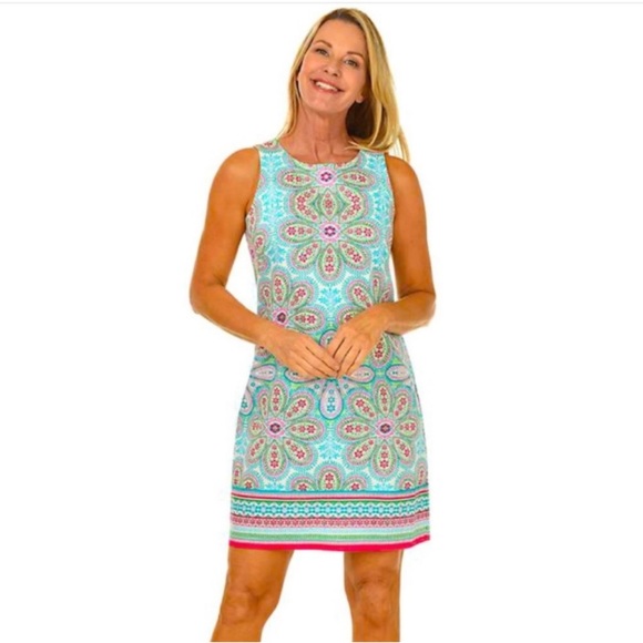 London Times Dresses & Skirts - LONDON TIMES Women's Sheath Shift Dress Bright Foral Pattern Size 12
